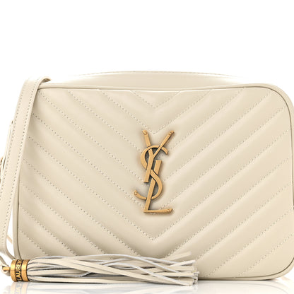 Saint Laurent Calfskin Matelasse Monogram Lou Camera Bag Blanc Vintage 8 of 10