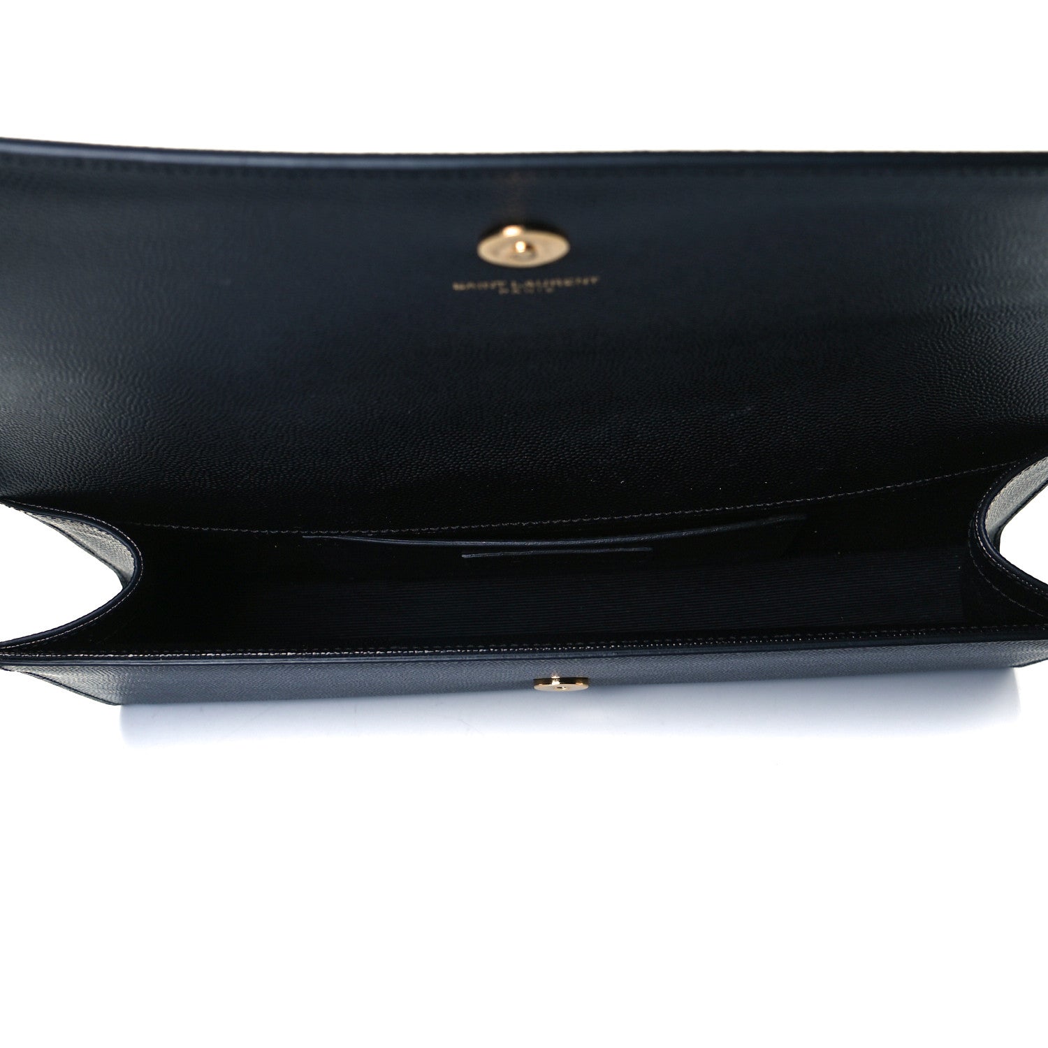 Saint Laurent Grain De Poudre Monogram Cassandre Clutch Black 4 of 7