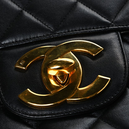 Chanel Lambskin Quilted XL Jumbo Single Flap Black 12 of 13