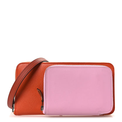 Hermes Epsom Swift Nouveau To Go Wallet Orange Mauve Sylvestre 1 of 10