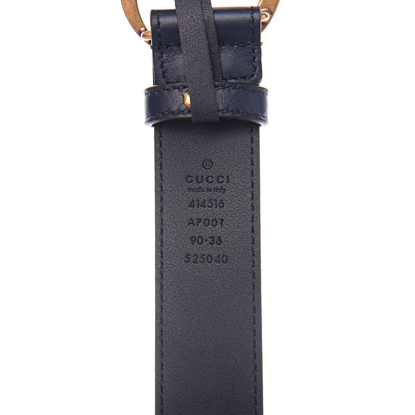 Moon Calfskin Double G 30mm Belt 90 36 Blue