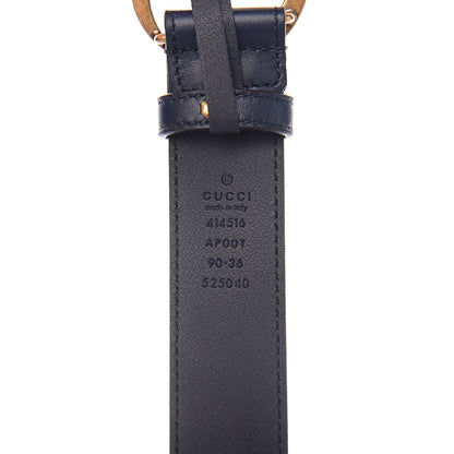 Gucci Moon Calfskin Double G 30mm Belt 90 36 Blue 3 of 5