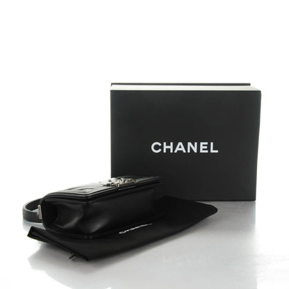 Chanel Calfskin Chevron Quilted Small Boy Flap Black 4 of 7