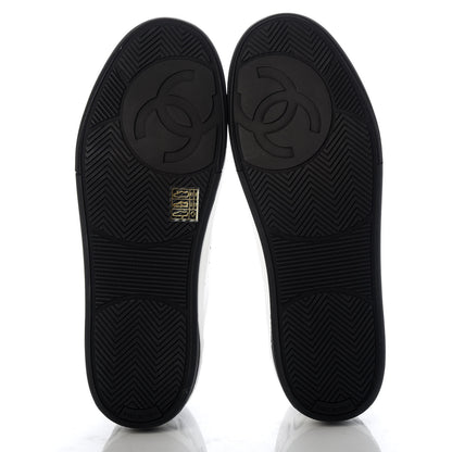 Chanel Calfskin Womens Logo Sneakers 41 Black White 5 of 10