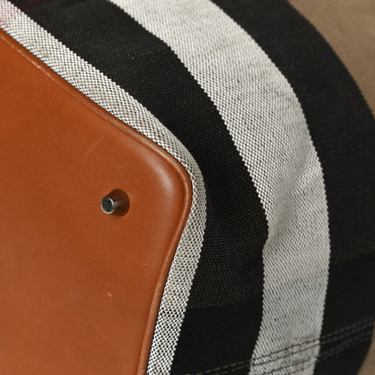Burberry Canvas Mega Check Medium Ashby Hobo Saddle Brown 11 of 11