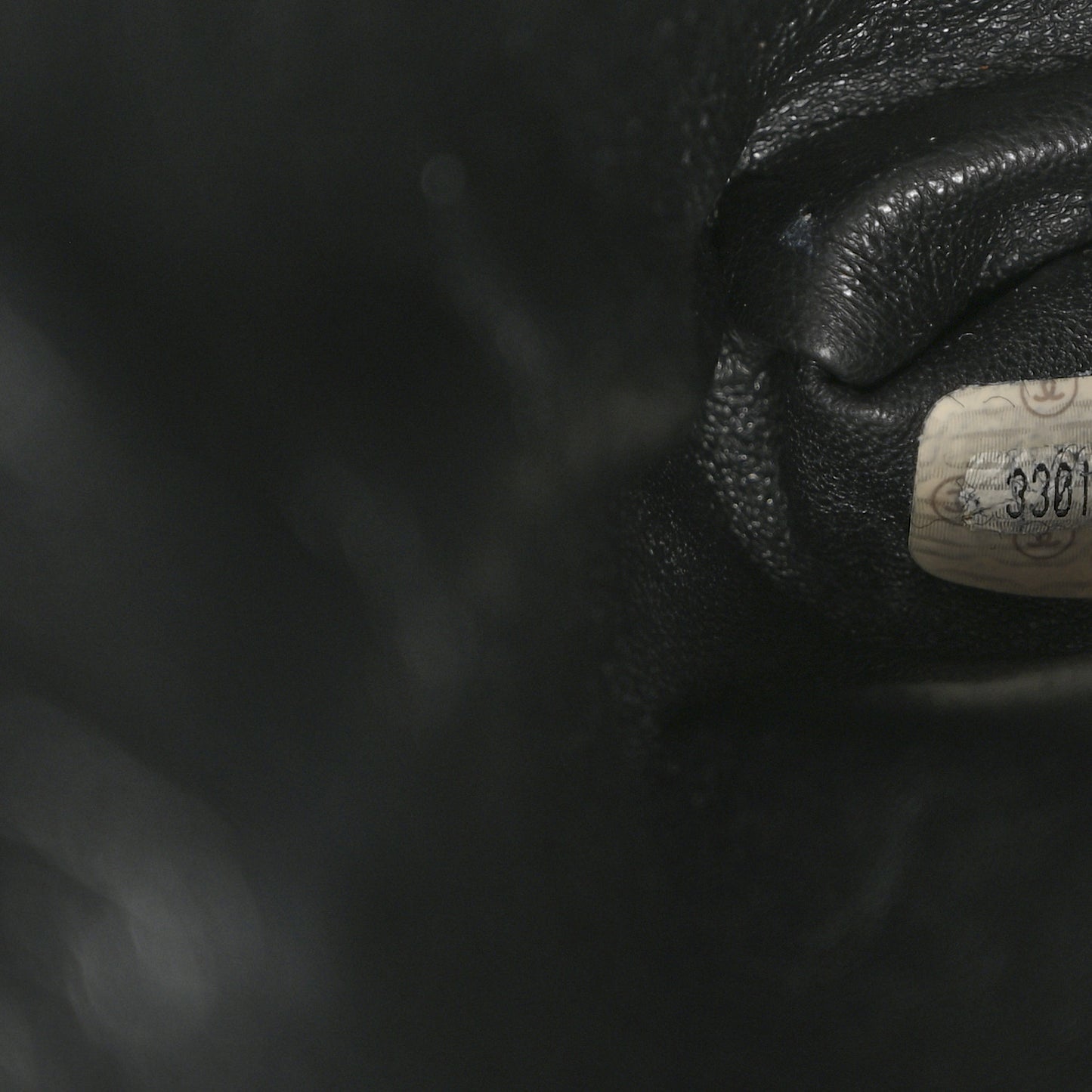 Lambskin Shopping Chain Tote Black