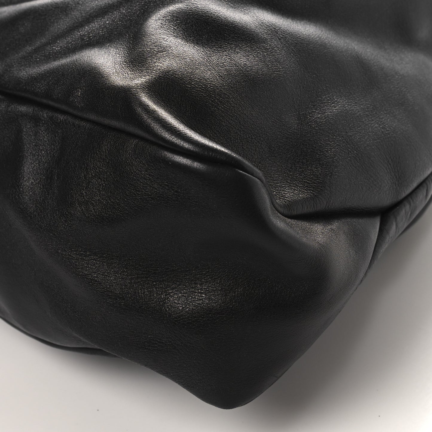 Calfskin Large Horsebit Chain Hobo Black