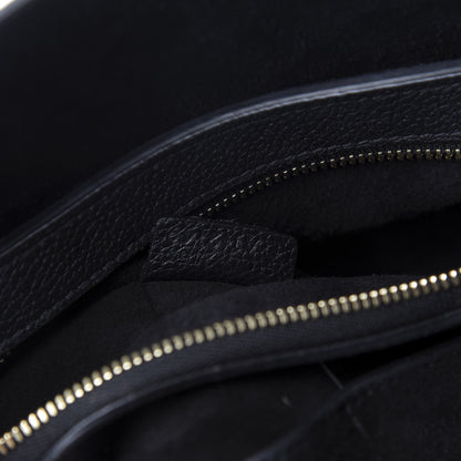Celine Soft Grained Calfskin Small Belt Cabas Phantom Black 9 of 10