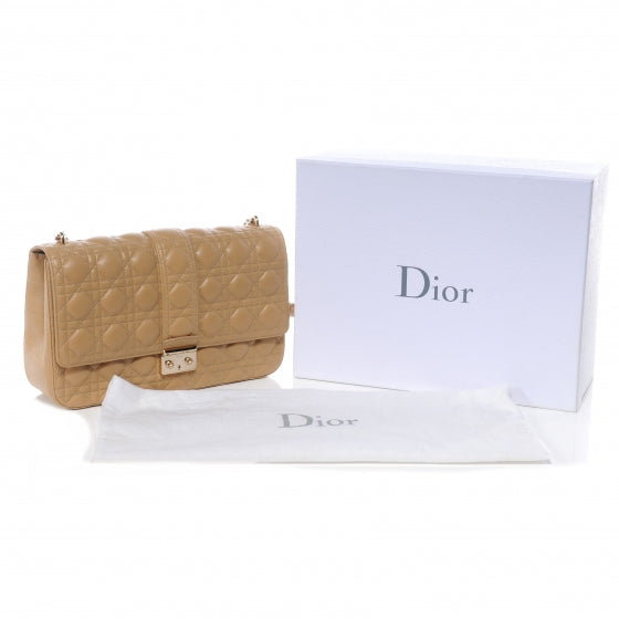 Christian Dior Lambskin Cannage Large Miss Dior Flap Beige 5 of 8