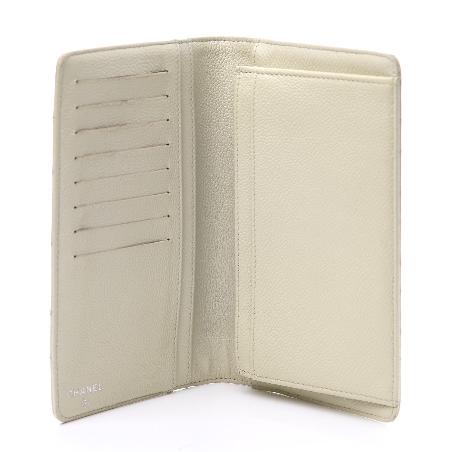 Chanel Caviar Stitched Yen Wallet White 4 of 10