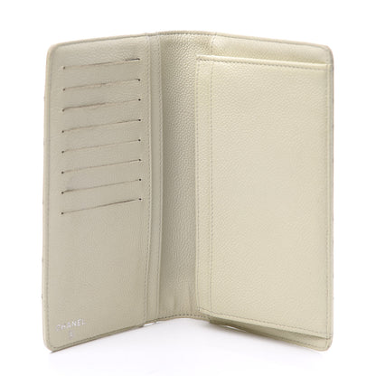Chanel Caviar Stitched Yen Wallet White 4 of 10