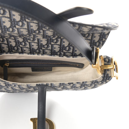 Christian Dior Oblique Saddle Bag Blue 5 of 8