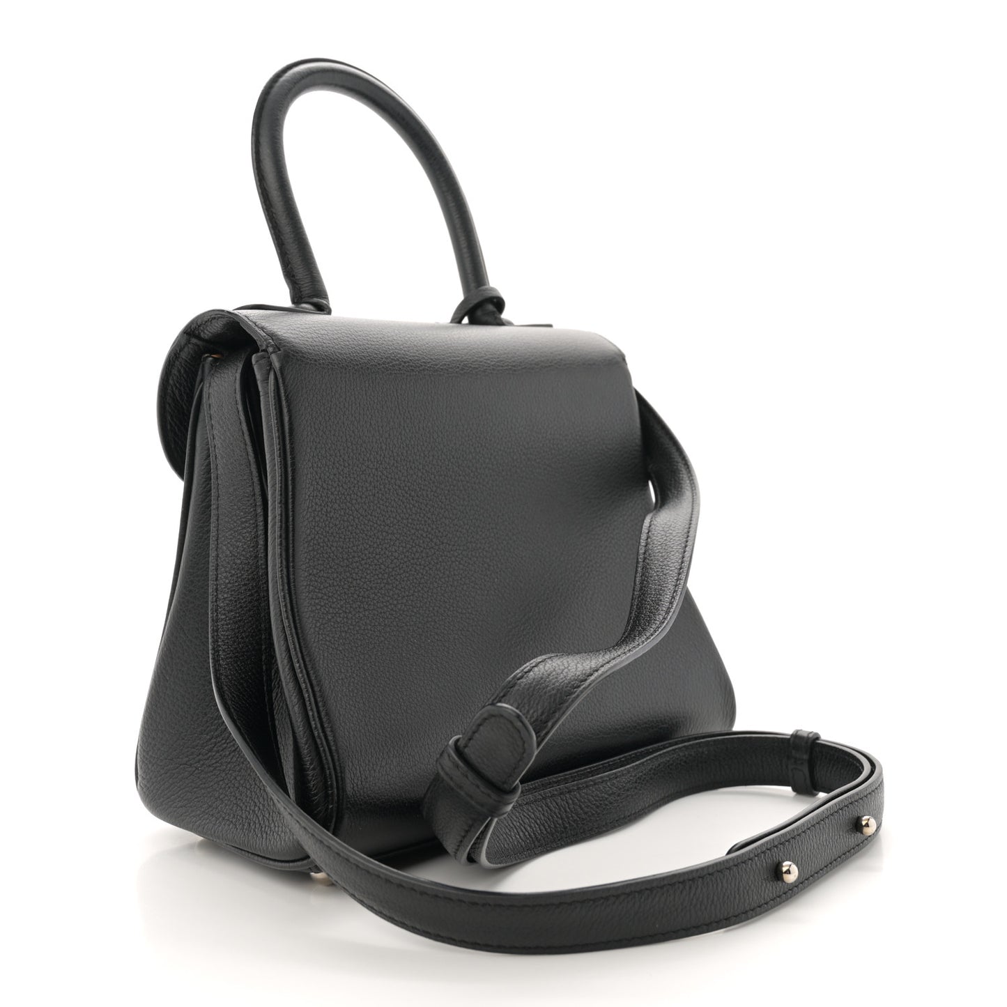 Grained Calfskin Mini Brillant Satchel Black