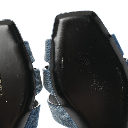 Saint Laurent Denim Tribute 05 Slide Sandals 35.5 Deep Navy Jeans 10 of 11