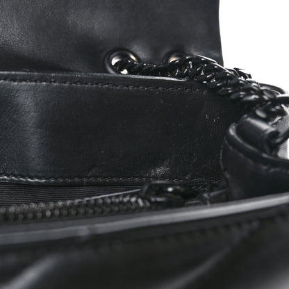 Saint Laurent Calfskin Y Quilted Monogram Monochrome Small Loulou Chain Satchel Black 12 of 13