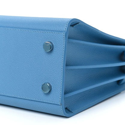 Saint Laurent Grained Calfskin Baby Sac De Jour Blue Clair 9 of 11