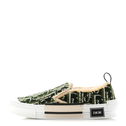 Christian Dior Tapestry Oblique Mens B23 Slip On Sneakers 42 Olive 1 of 10