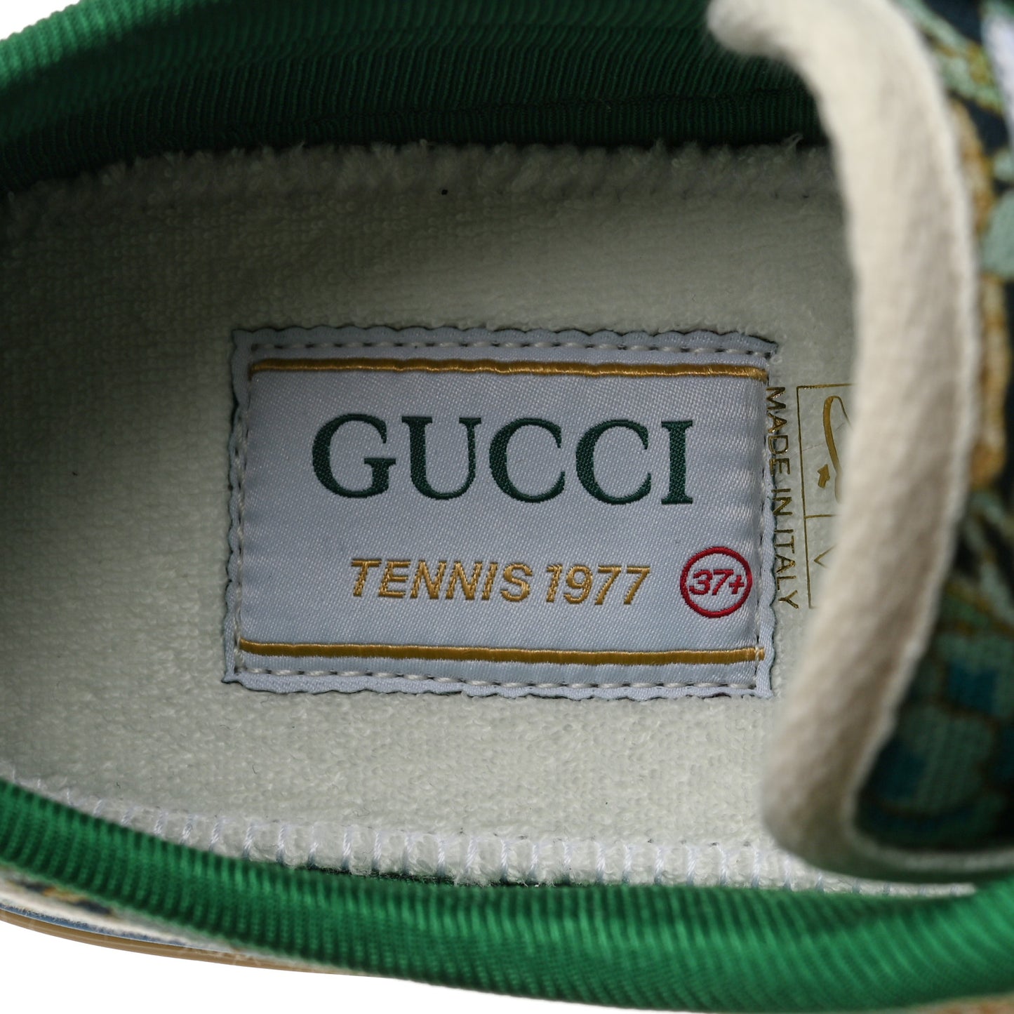 X LIBERTY OF LONDON Canvas Web Floral Print Womens 1977 Tennis Sneakers 37.5 Carta Acquamarine Navy Mystic White