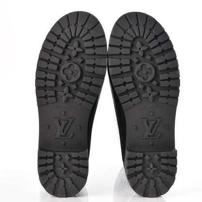 Louis Vuitton Rubber Embossed Monogram Splash Rain Boots 37 Black 5 of 7