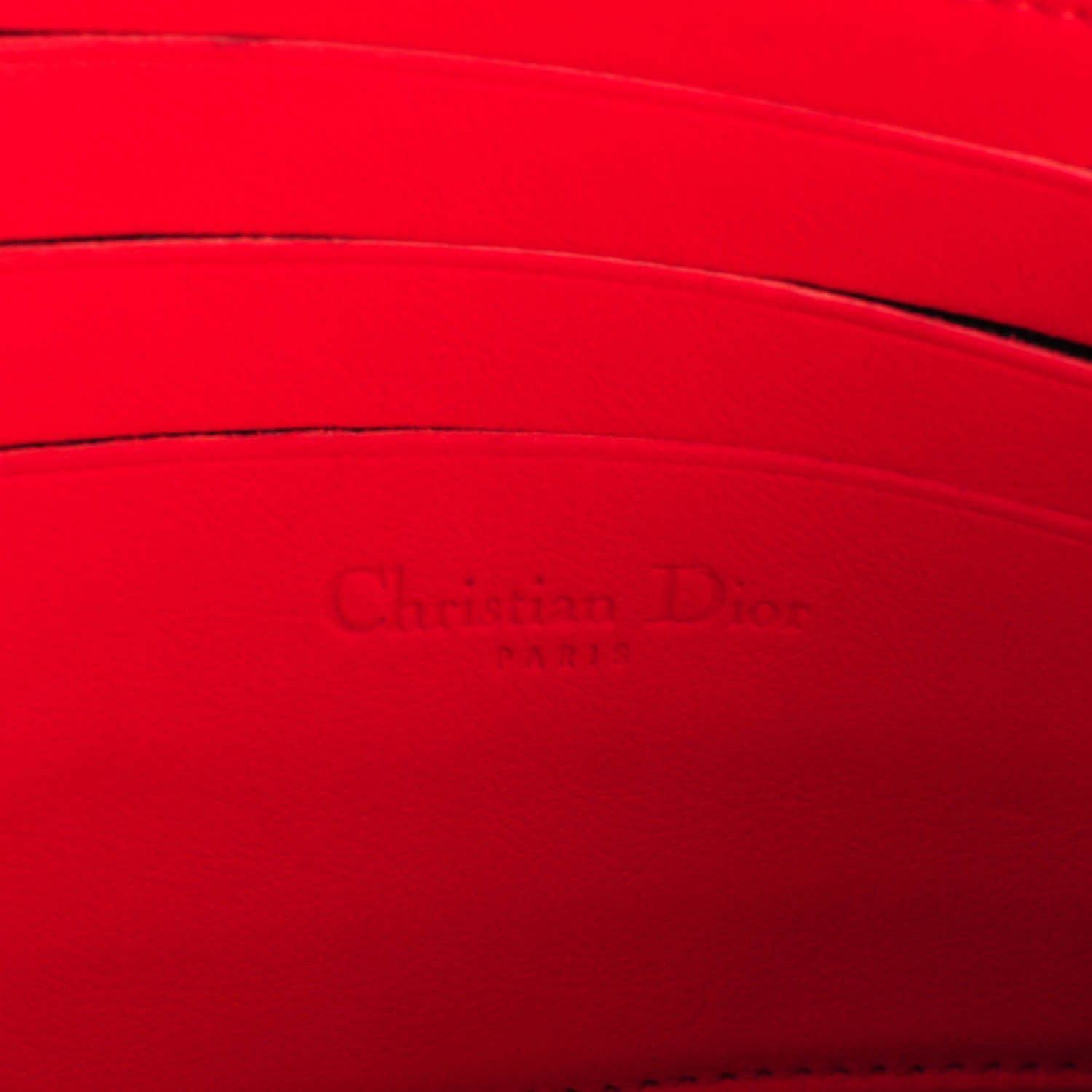 Christian Dior Calfskin Cannage New Lock Pouch Geranium 6 of 8