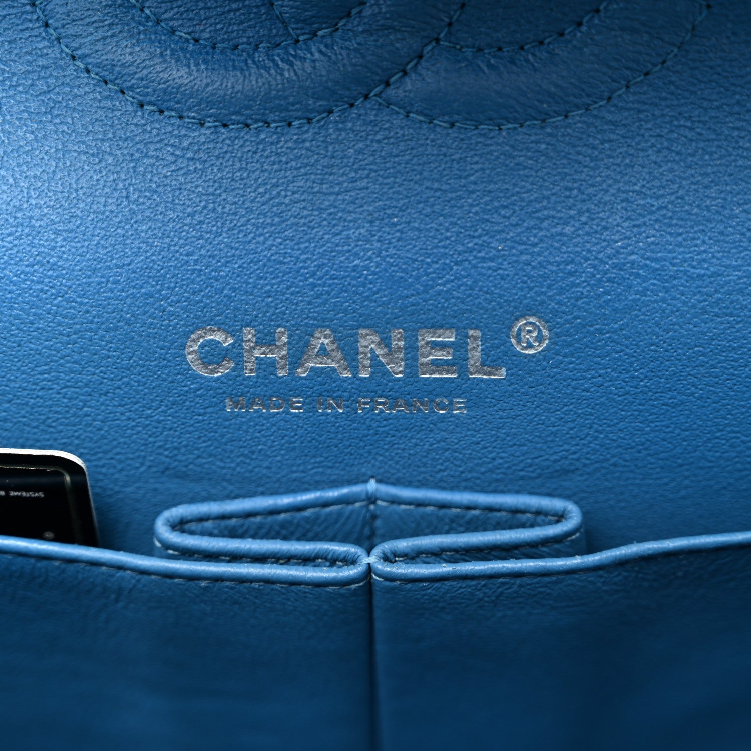 Chanel Iridescent Caviar Quilted Medium Double Flap Blue 6 of 11