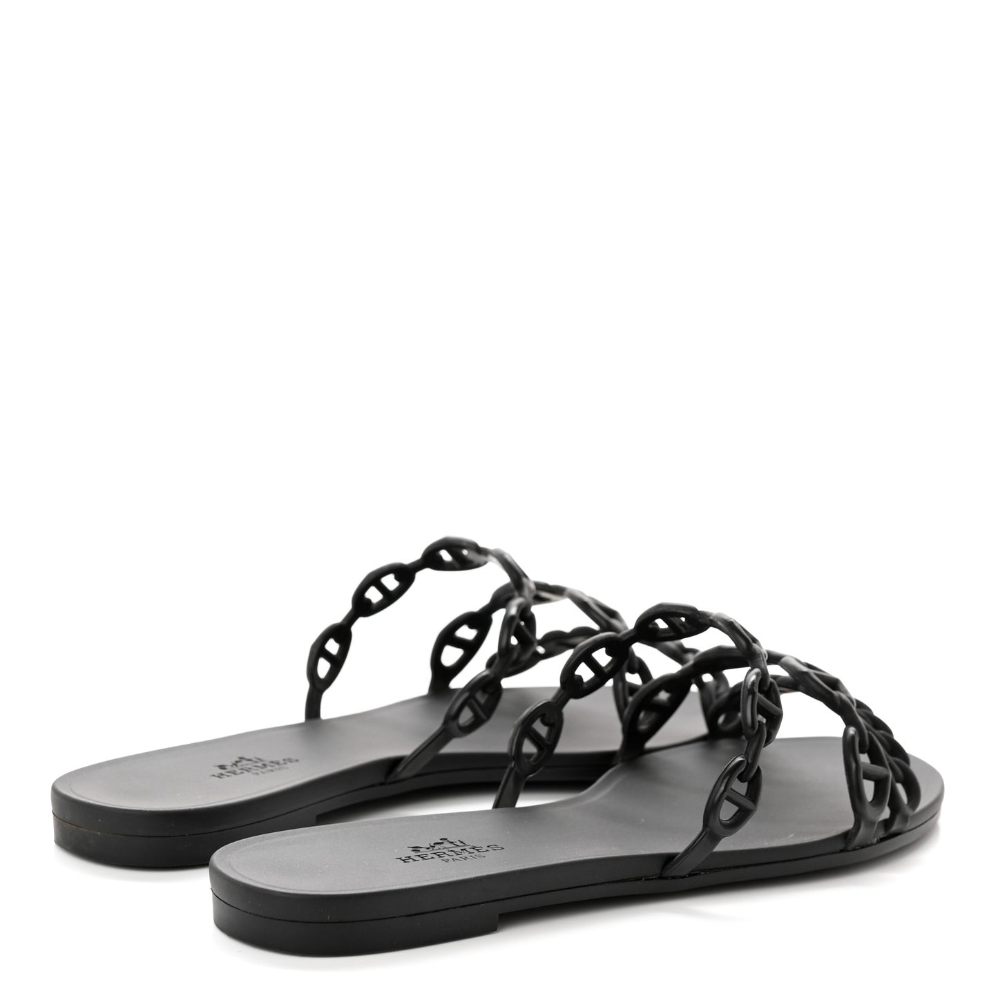 Rubber Chaine d'Ancre Rivage Sandals 36 Black