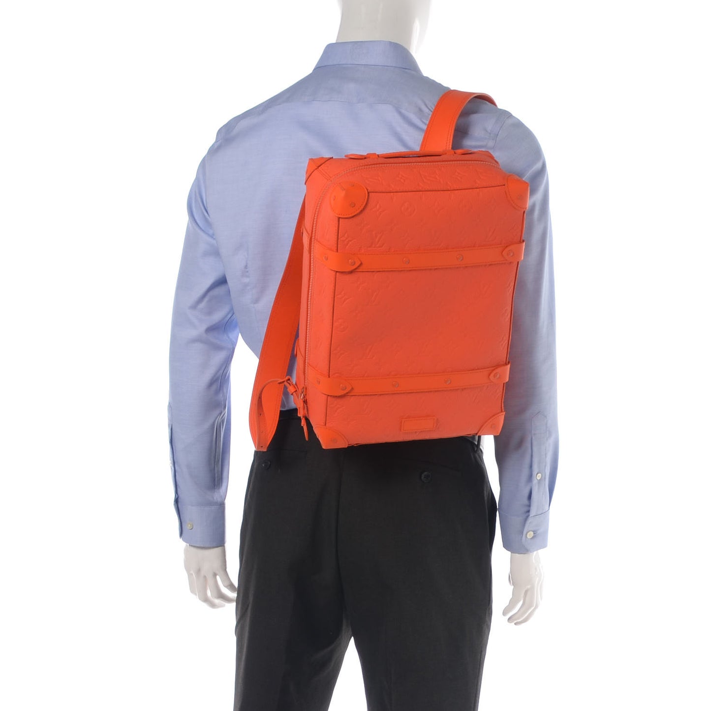 Taurillon Empreinte Soft Trunk Backpack PM Orange