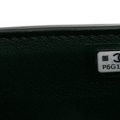 Chanel Calfskin Crocodile Embossed Crococo Passport Holder Emerald 7 of 8