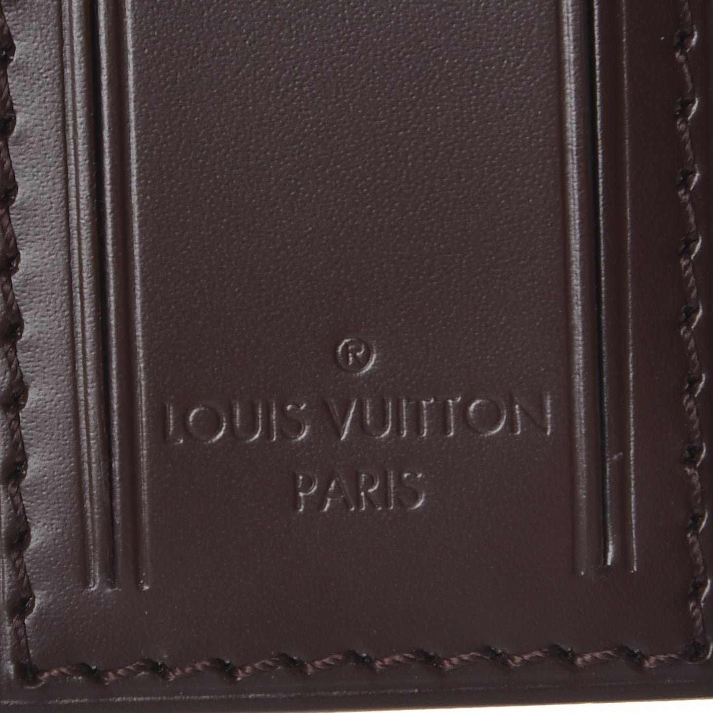 Calfskin Small Luggage Tag Ebene