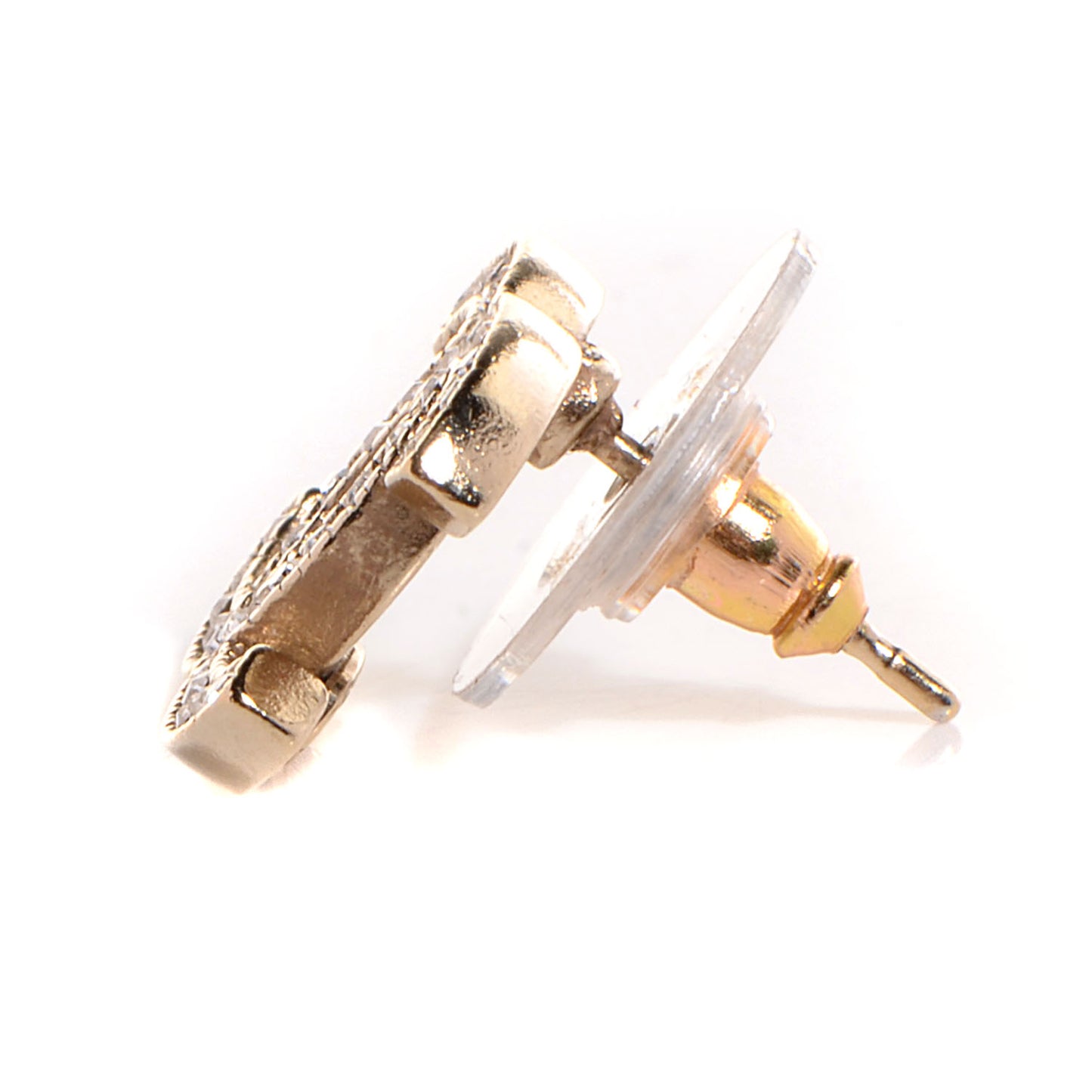 Crystal CC Earrings Gold