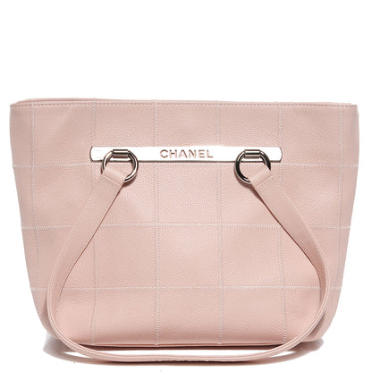 Chanel Caviar Square Stitched Tote Pink 1 of 7