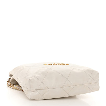 Chanel Shiny Calfskin Quilted Small Chanel 22 White 5 of 11