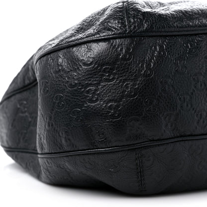 Gucci Guccissima Large New Ladies Web Hobo Black 8 of 14