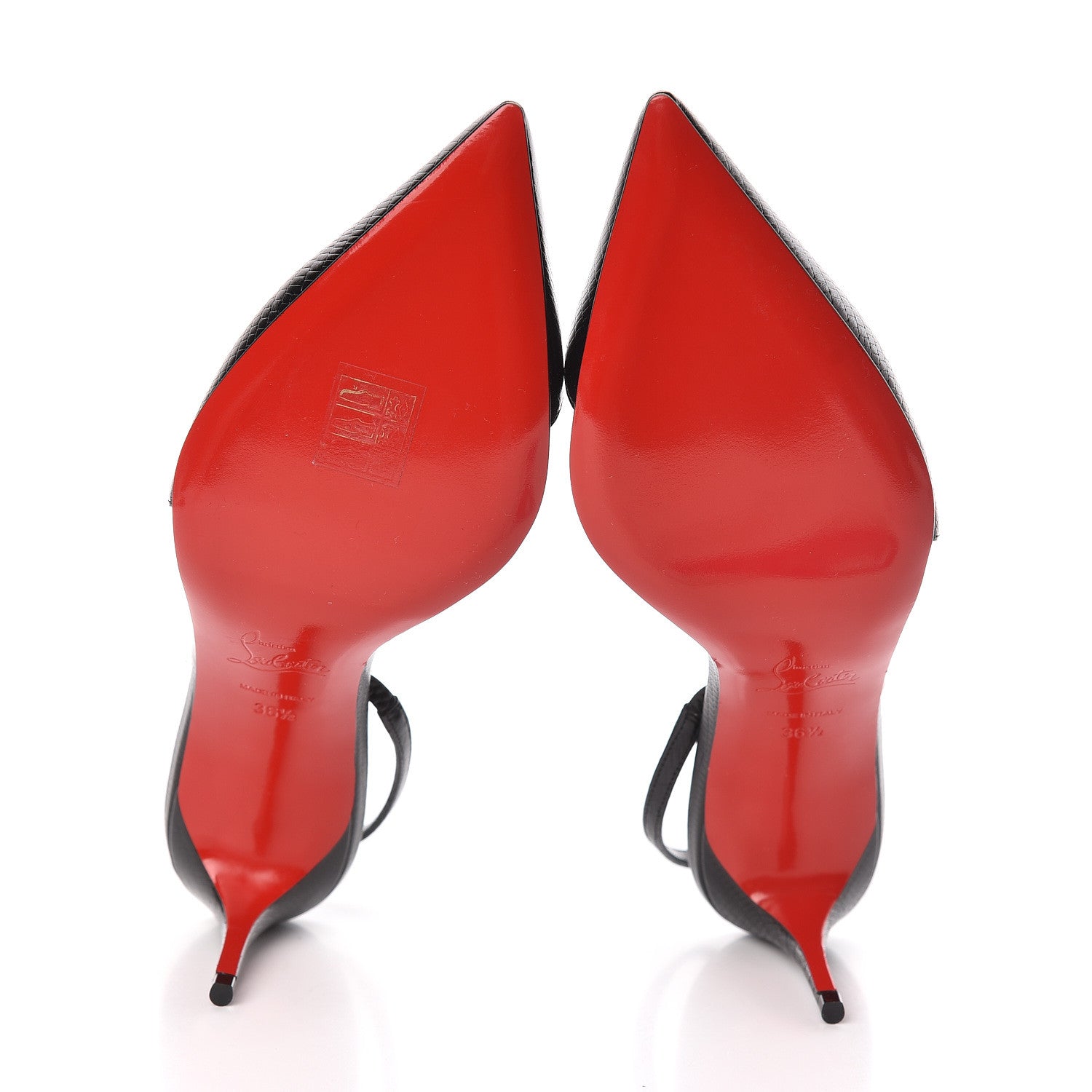 Christian Louboutin Calf Zarli PVC Optisexy 70 Pumps 36.5 Black 5 of 8