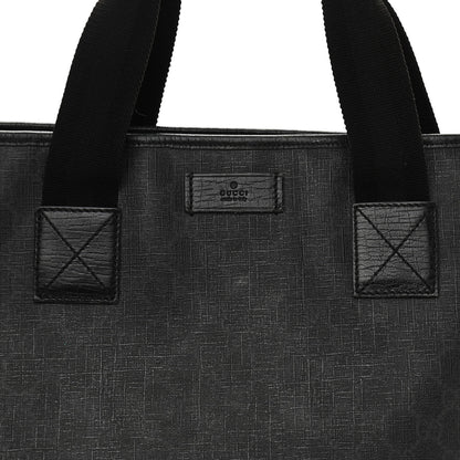 Gucci GG Supreme Monogram Web Handle Vertical Tote Black Grey 8 of 15