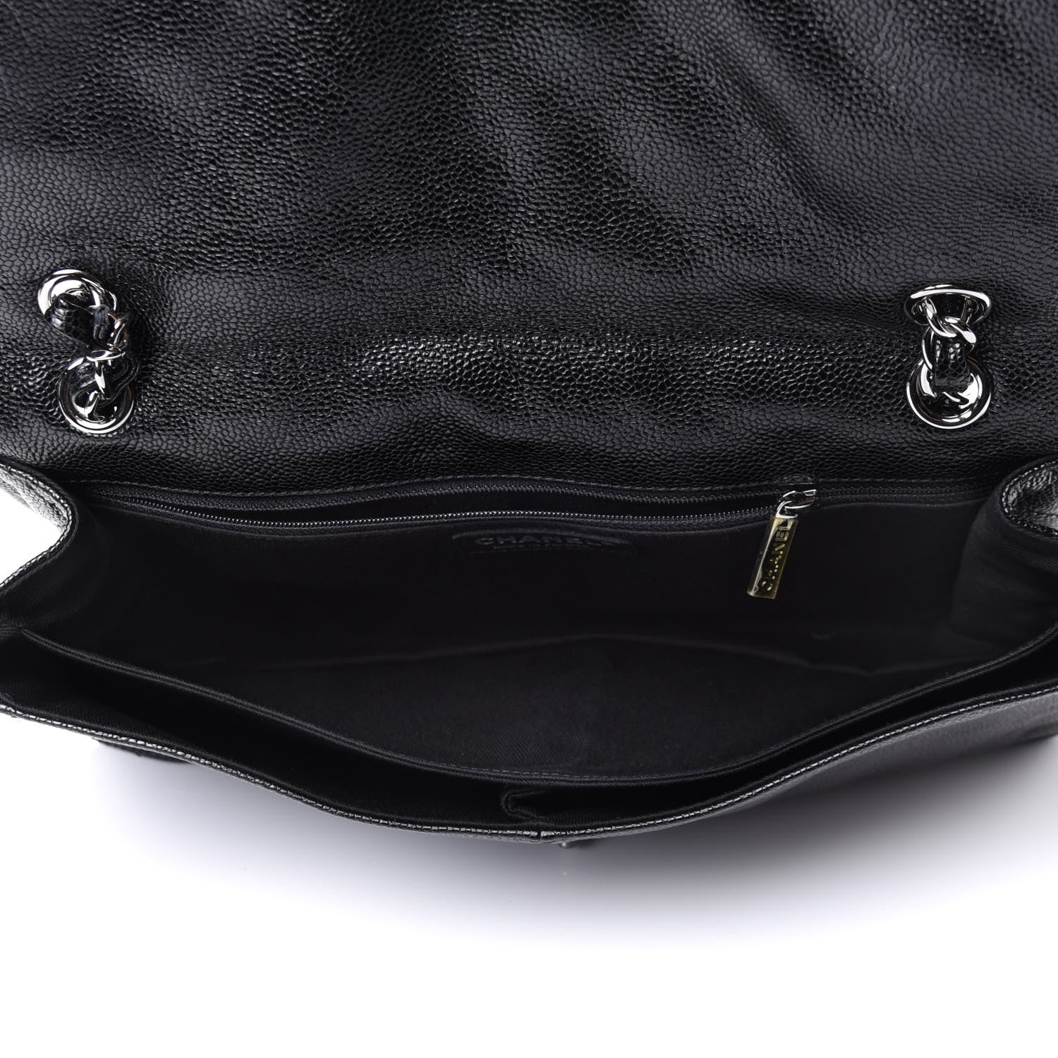 Chanel Grained Calfskin Medium Natural Beauty Flap Black 4 of 5