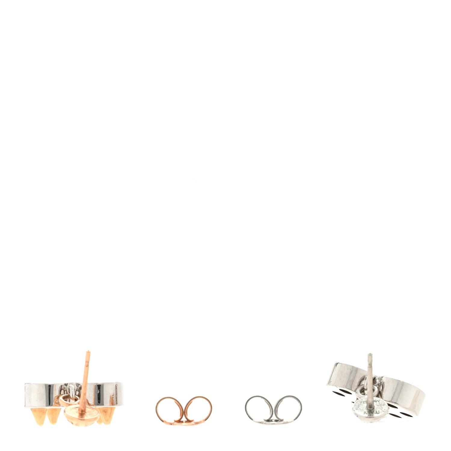 Louis Vuitton Metal Spiky Valentine Earrings Silver Gold 3 of 4
