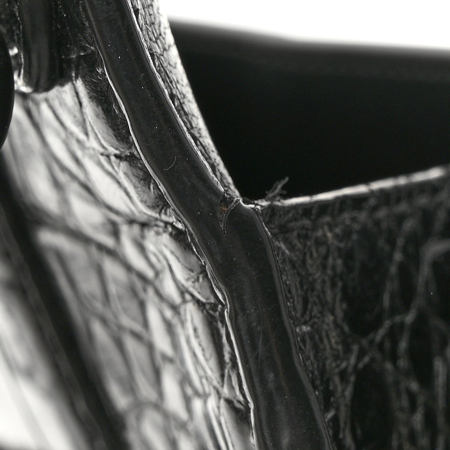 Balenciaga Shiny Calfskin Monochrome Crocodile Embossed Small Hourglass Top Handle Bag Black 16 of 16