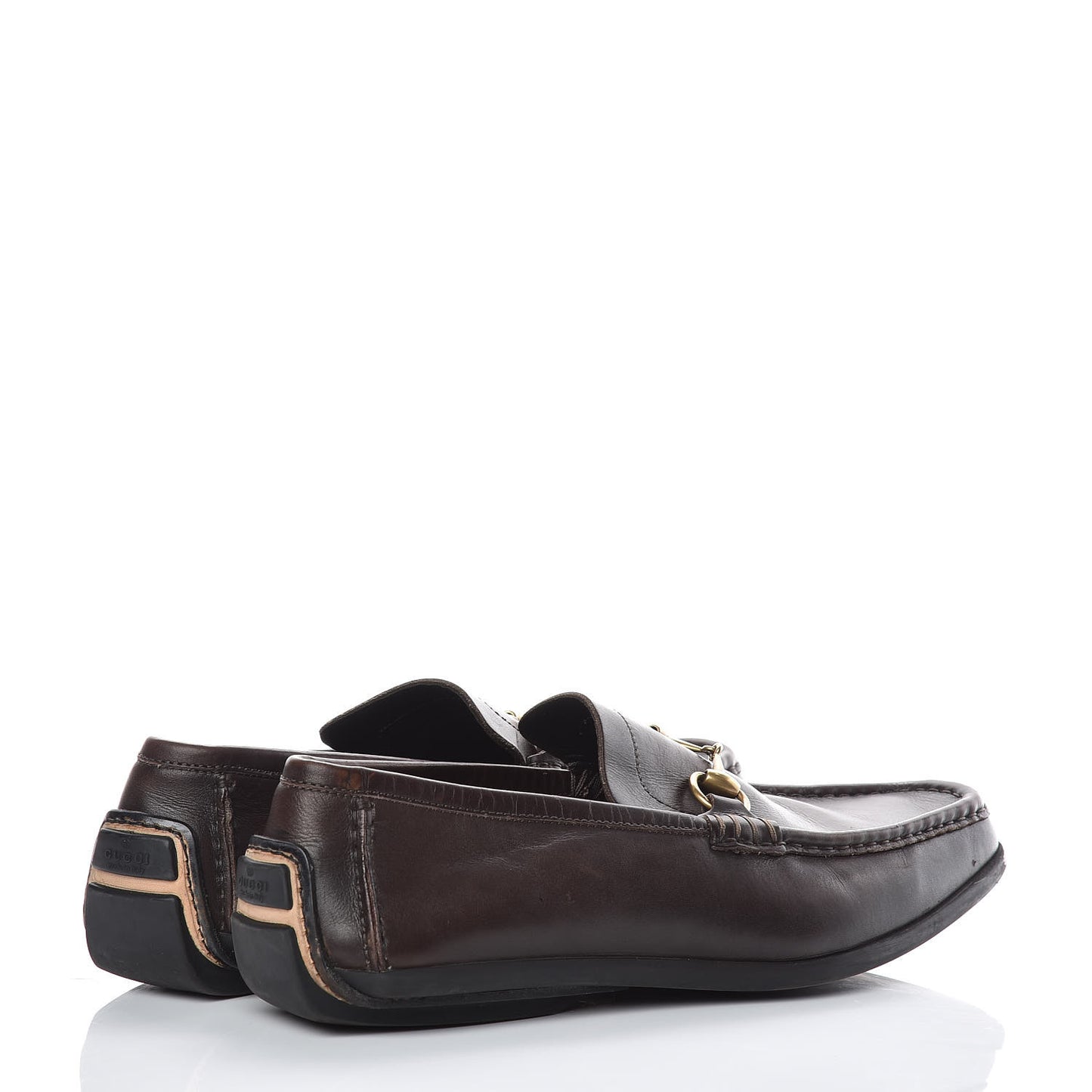 Calfskin Mens Horsebit Driver Loafers 11 Brown