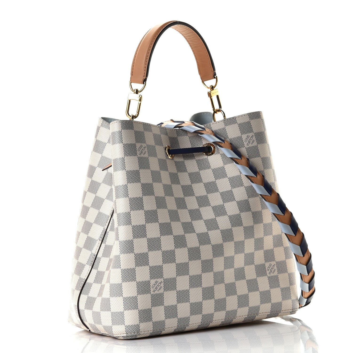 Louis Vuitton Damier Azur Braided Neonoe MM Blue 2 of 4