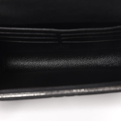Louis Vuitton Epi Chain Flower Print Twist Chain Wallet Black 5 of 10
