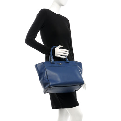 Prada City Calf Small Hand Stitched Galleria Double Zip Tote Bleuette 3 of 9