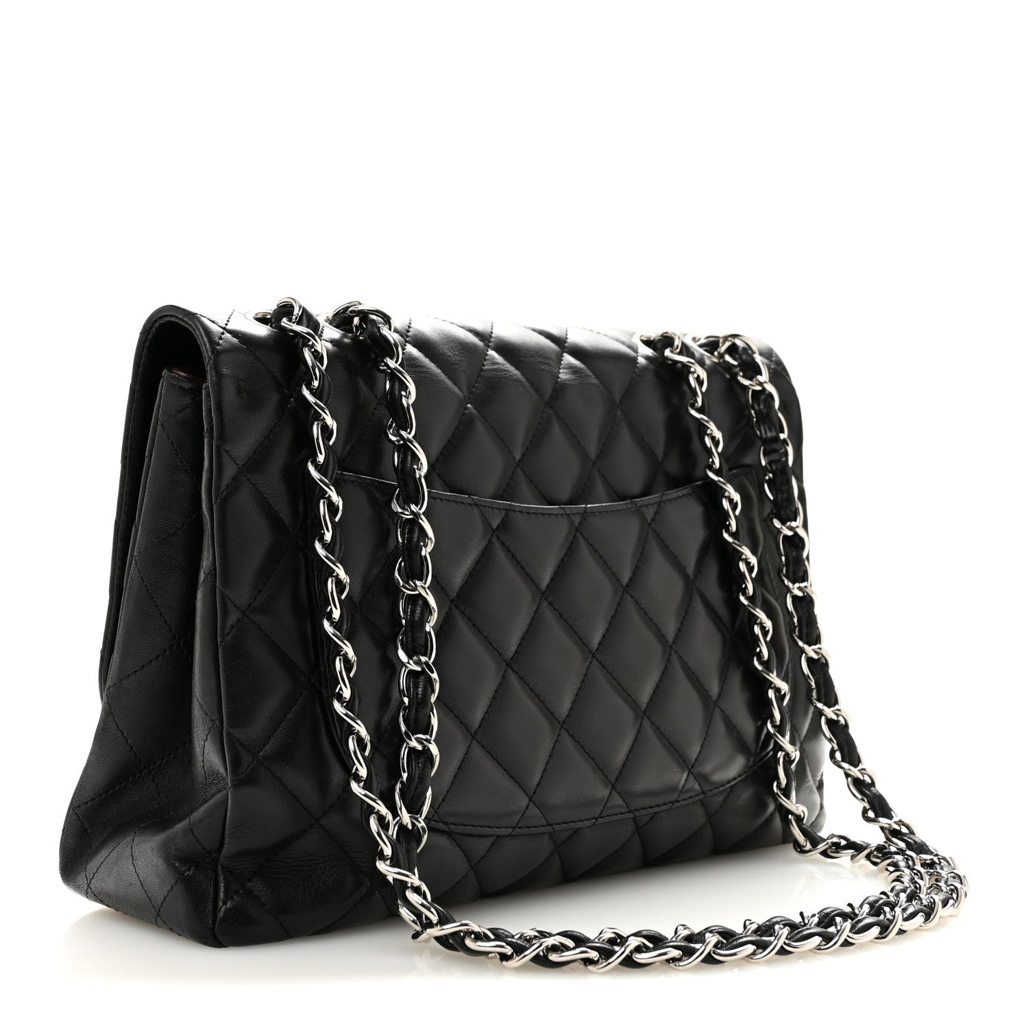 Chanel Lambskin Quilted Jumbo Single Flap Black 3 of 13