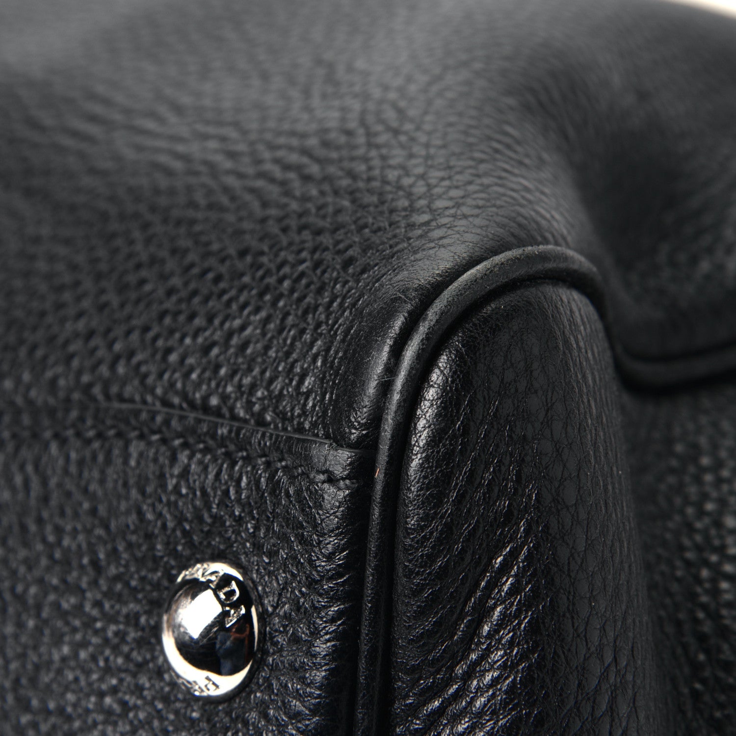 Prada Vitello Daino Shopping Satchel Black 5 of 6