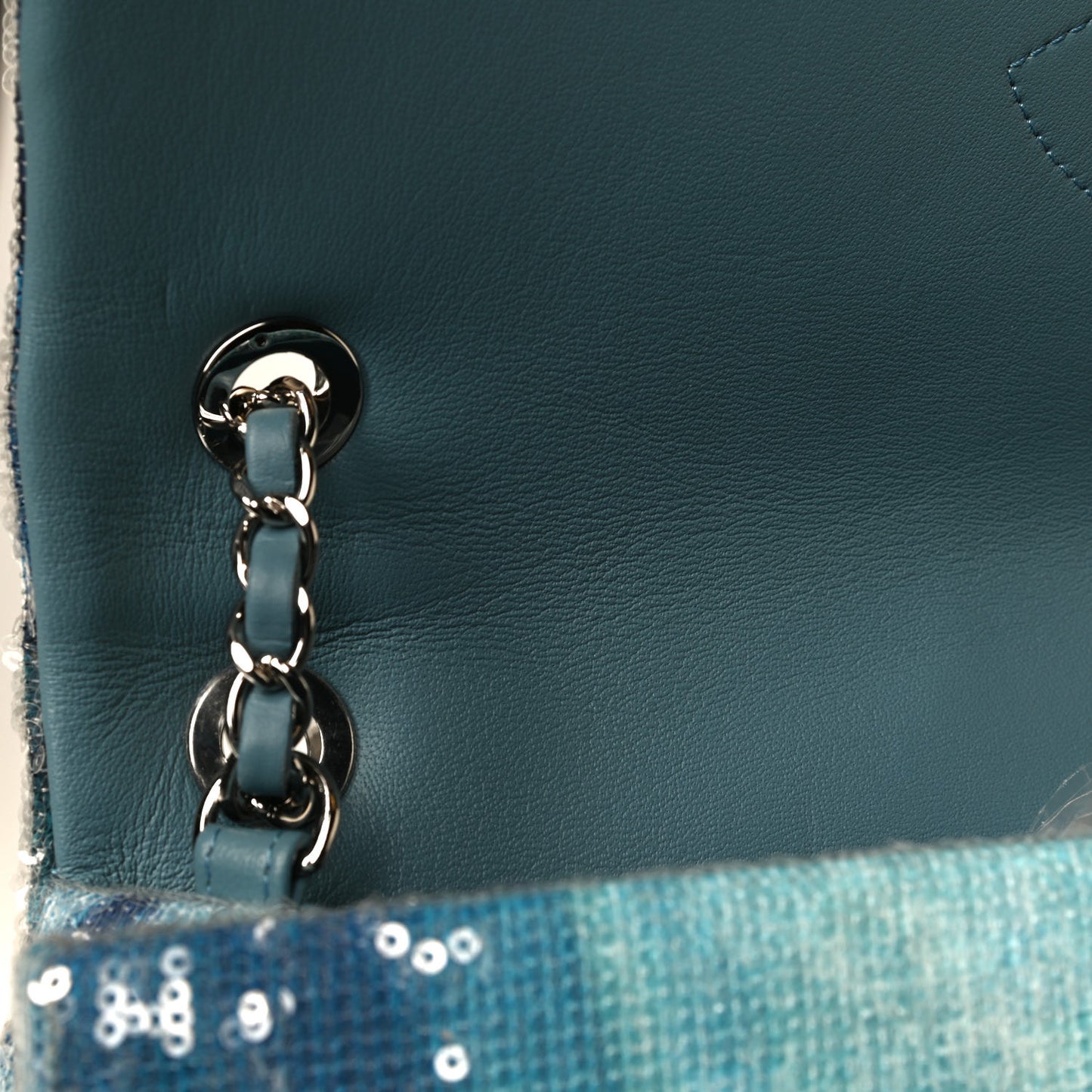 Sequin Waterfall Small XXL Travel Flap Light Blue