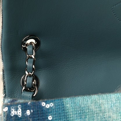 Chanel Sequin Waterfall Small XXL Travel Flap Light Blue 11 of 11