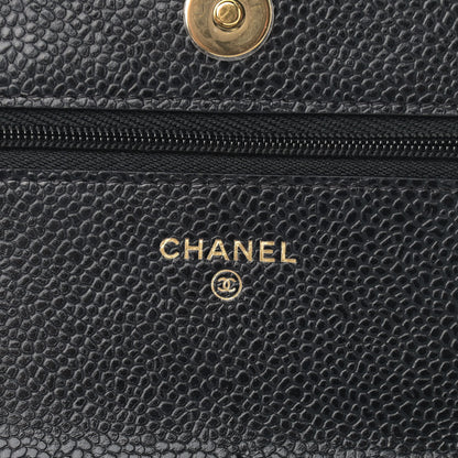 Chanel Caviar Quilted Wallet On Chain WOC Black 6 of 15
