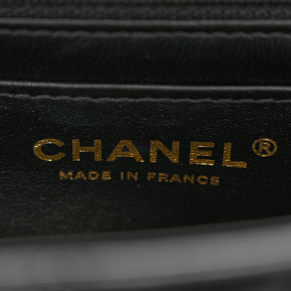Chanel Lambskin Quilted Mini Top Handle Rectangular Flap Black 6 of 12