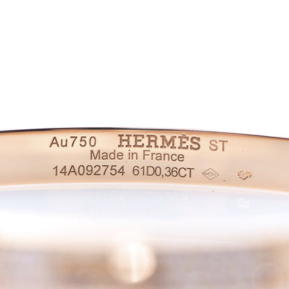 Hermes 18K Rose Gold Diamond PM Kelly Pave Bracelet ST 3 of 4