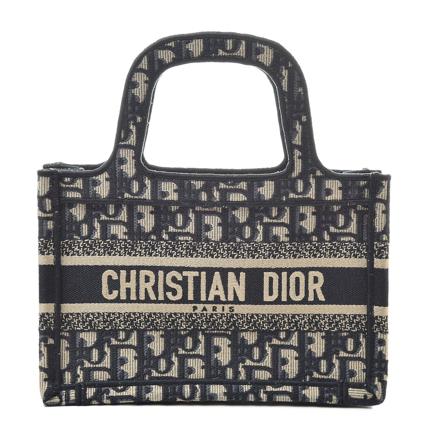 Oblique Mini Book Tote Blue Multicolor